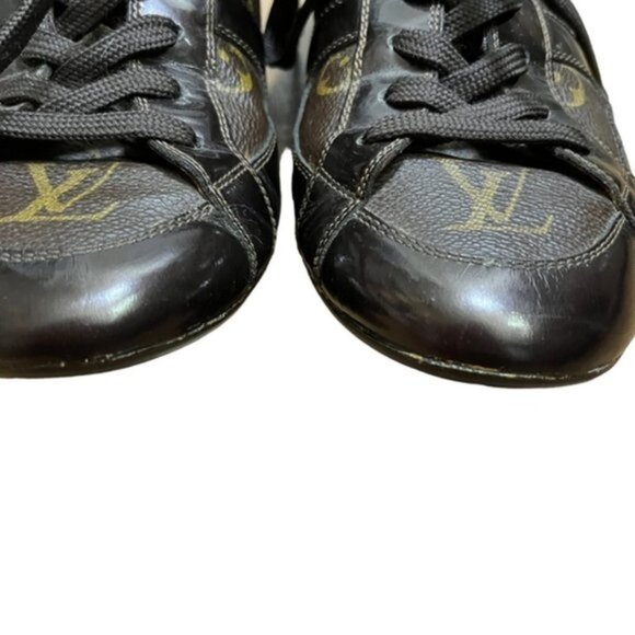 Authentic Louis Vuitton Sneakers Monogram Shoes Women Size EU 36.5 - Picture 4 of 16